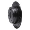 633-58017R Drilled/Slotted Brake Rotor [Black], 2001-2003 Acura/Honda, Position: Rear Right - image 2