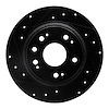 633-58018L Drilled/Slotted Brake Rotor [Black], 2002-2004 Acura/Honda, Position: Rear Left - image 1