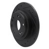633-58018L Drilled/Slotted Brake Rotor [Black], 2002-2004 Acura/Honda, Position: Rear Left - image 2