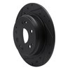 633-58019L Drilled/Slotted Brake Rotor [Black], 2003-2011 Acura/Honda, Position: Rear Left - image 2