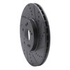 633-58020R Drilled/Slotted Brake Rotor [Black], 2004-2008 Acura/Honda, Position: Front Right - image 2