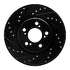 633-58021L Drilled/Slotted Brake Rotor [Black], 2005-2012 Acura/Honda, Position: Front Left - image 1