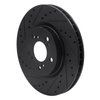 633-58021L Drilled/Slotted Brake Rotor [Black], 2005-2012 Acura/Honda, Position: Front Left - image 2
