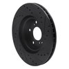 633-58021L Drilled/Slotted Brake Rotor [Black], 2005-2012 Acura/Honda, Position: Front Left - image 4