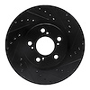 633-58021R Drilled/Slotted Brake Rotor [Black], 2005-2012 Acura/Honda, Position: Front Right - image 1