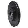 633-58021R Drilled/Slotted Brake Rotor [Black], 2005-2012 Acura/Honda, Position: Front Right - image 2