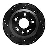 633-58022L Drilled/Slotted Brake Rotor [Black], 2005-2012 Acura/Honda, Position: Rear Left - image 1