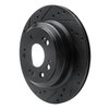 633-58022L Drilled/Slotted Brake Rotor [Black], 2005-2012 Acura/Honda, Position: Rear Left - image 2