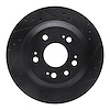 633-58022R Drilled/Slotted Brake Rotor [Black], 2005-2012 Acura/Honda, Position: Rear Right - image 1