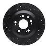 633-58023L Drilled/Slotted Brake Rotor [Black], 2009-2014 Acura/Honda, Position: Rear Left - image 1