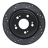 633-58024L Drilled/Slotted Brake Rotor [Black], 2014-2020 Acura/Honda, Position: Rear Left - image 1