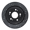 633-58024R Drilled/Slotted Brake Rotor [Black], 2014-2020 Acura/Honda, Position: Rear Right - image 1