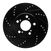 633-58025L Drilled/Slotted Brake Rotor [Black], 2014-2020 Acura/Honda, Position: Front Left - image 1