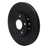 633-58025L Drilled/Slotted Brake Rotor [Black], 2014-2020 Acura/Honda, Position: Front Left - image 2