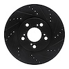 633-58025R Drilled/Slotted Brake Rotor [Black], 2014-2020 Acura/Honda, Position: Front Right - image 1