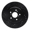 633-58026L Drilled/Slotted Brake Rotor [Black], 2014-2020 Acura/Honda, Position: Front Left - image 1