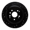 633-58028L Drilled/Slotted Brake Rotor [Black], 2014-2016 Acura/Honda, Position: Rear Left - image 1