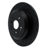 633-58028L Drilled/Slotted Brake Rotor [Black], 2014-2016 Acura/Honda, Position: Rear Left - image 2