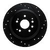 633-58028R Drilled/Slotted Brake Rotor [Black], 2014-2016 Acura/Honda, Position: Rear Right - image 1
