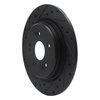 633-58029L Drilled/Slotted Brake Rotor [Black], Fits Select Acura/Honda, Position: Rear Left - image 2