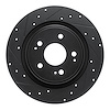 633-58030L Drilled/Slotted Brake Rotor [Black], 2017-2020 Acura/Honda, Position: Rear Left - image 1