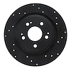 633-58030R Drilled/Slotted Brake Rotor [Black], 2017-2020 Acura/Honda, Position: Rear Right - image 1