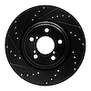633-58031L Drilled/Slotted Brake Rotor [Black], 2017-2020 Acura/Honda, Position: Front Left - image 1