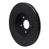 633-58031L Drilled/Slotted Brake Rotor [Black], 2017-2020 Acura/Honda, Position: Front Left - image 4