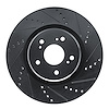 633-58032R Drilled/Slotted Brake Rotor [Black], Fits Select Acura/Honda, Position: Front Right - image 1