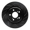 633-58035R Drilled/Slotted Brake Rotor [Black], Fits Select Acura/Honda, Position: Front Right - image 1