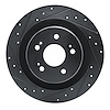 633-58036L Drilled/Slotted Brake Rotor [Black], Fits Select Acura/Honda, Position: Rear Left - image 1
