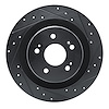633-58036R Drilled/Slotted Brake Rotor [Black], Fits Select Acura/Honda, Position: Rear Right