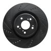 633-58039L Drilled/Slotted Brake Rotor [Black], Fits Select Acura/Honda, Position: Front Left