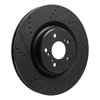 633-58039L Drilled/Slotted Brake Rotor [Black], Fits Select Acura/Honda, Position: Front Left - image 2