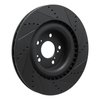 633-58039L Drilled/Slotted Brake Rotor [Black], Fits Select Acura/Honda, Position: Front Left - image 4
