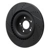 633-58039R Drilled/Slotted Brake Rotor [Black], Fits Select Acura/Honda, Position: Front Right - image 4