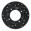 633-59002L Drilled/Slotted Brake Rotor [Black], 1976-1981 Acura/Honda, Position: Front Left - image 1