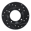 633-59002R Drilled/Slotted Brake Rotor [Black], 1976-1981 Acura/Honda, Position: Front Right - image 1