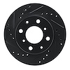 633-59003L Drilled/Slotted Brake Rotor [Black], 1983-1987 Acura/Honda, Position: Front Left - image 1