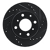 633-59003R Drilled/Slotted Brake Rotor [Black], 1983-1987 Acura/Honda, Position: Front Right - image 1