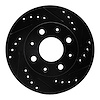 633-59004R Drilled/Slotted Brake Rotor [Black], 1982-1983 Acura/Honda, Position: Front Right - image 1