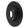 633-59004R Drilled/Slotted Brake Rotor [Black], 1982-1983 Acura/Honda, Position: Front Right - image 2
