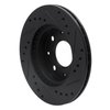 633-59005L Drilled/Slotted Brake Rotor [Black], 1984-2006 Acura/Honda, Position: Front Left - image 4