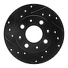 633-59008L Drilled/Slotted Brake Rotor [Black], 1979-1983 Acura/Honda, Position: Front Left - image 1