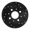633-59008R Drilled/Slotted Brake Rotor [Black], 1979-1983 Acura/Honda, Position: Front Right - image 1