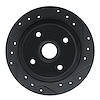 633-59010R Drilled/Slotted Brake Rotor [Black], 1984-1987 Acura/Honda, Position: Rear Right - image 1
