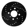 633-59011L Drilled/Slotted Brake Rotor [Black], 1984-1990 Acura/Honda, Position: Front Left - image 1