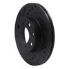 633-59011L Drilled/Slotted Brake Rotor [Black], 1984-1990 Acura/Honda, Position: Front Left - image 2