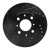 633-59012L Drilled/Slotted Brake Rotor [Black], 1986-1991 Acura/Honda, Position: Front Left - image 1