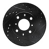 633-59012R Drilled/Slotted Brake Rotor [Black], 1986-1991 Acura/Honda, Position: Front Right - image 1